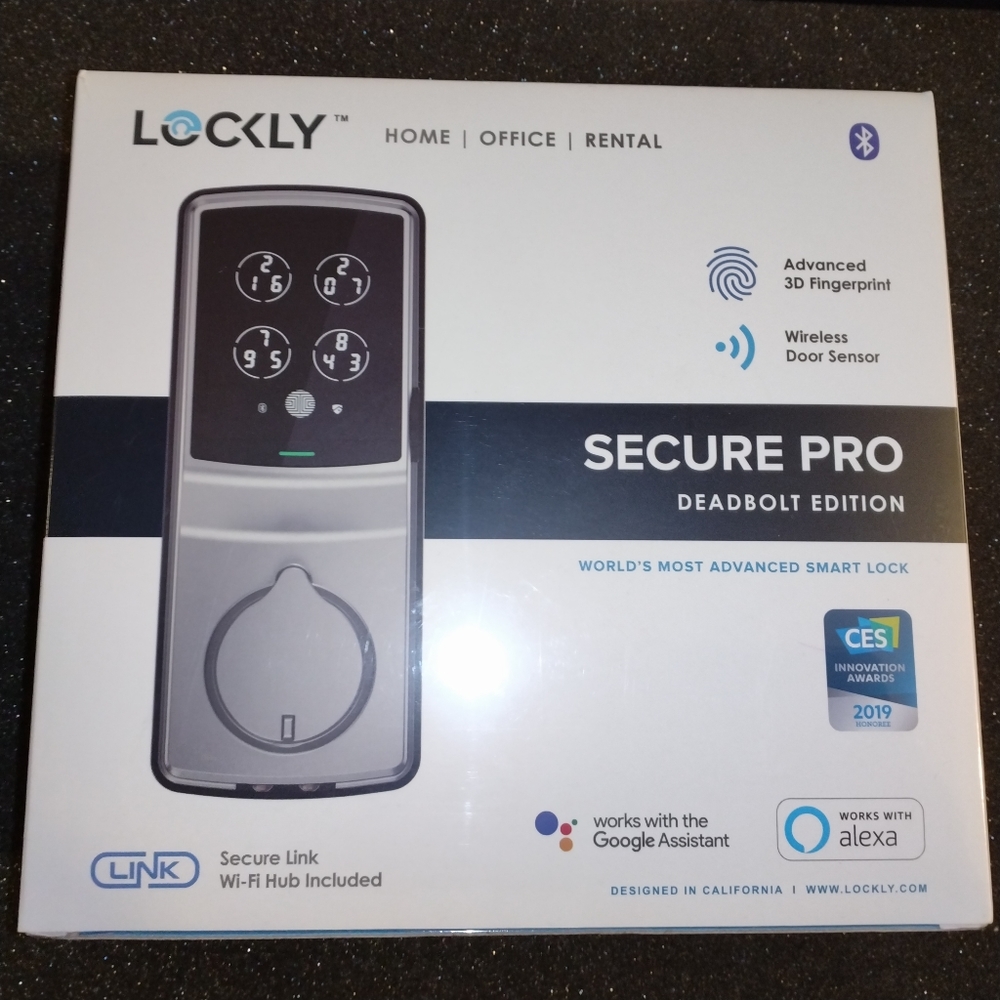 NEW Lockly Secure Pro Smart Lock Deadbolt Version SEALED BOX. Venetian Bronze